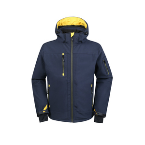 Veste de plein air coupe-vent Softshell pour hommes Vêtements de travail imperméables à col montant avec logo personnalisé pour l'automne - Product Image 1