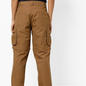 Pantalon cargo pour homme avec 6 poches et cordon de serrage coupe régulière taille haute logo personnalisé imprimé nouvelles techniques lavées - Product Image 3