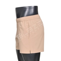 OEM Logo séchage rapide entraînement fermeture éclair poche Jogging Gym Fitness taille élastique couleur unie court athlétique hommes course sueurs Shorts