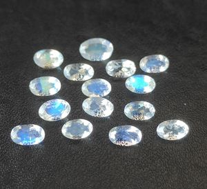 Super High Quality Natural <b>Rainbow</b> Moonstone 3x4mm - 4x5mm Oval Cut Faceted Loose Gemstone Super <b>Top</b> Blue Flashy - Product Image 3