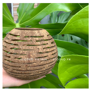 Top Trending 2025 Soporte de luz de té de cáscara de coco/Portavelas de cáscara de coco/Tazón de cáscara de coco para vela con logotipo grabado - Product Image 3