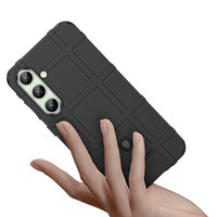 Coque arrière de protection antichoc en TPU souple avec boutons à pression, couleur unie, compatible multi-marques