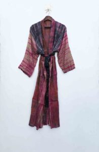 Bata Kimono de Seda Nueva, Kimono de Seda Tie Dye Hecho a Mano, Bata Kimono de Seda Tie Dye - Product Image 2