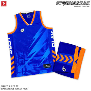 Nouveauté Maillot de basket-ball personnalisé Ensemble respirant à la mode OEM Uniforme de sport pour enfants Design spécial STORMBREAK JP - Product Image 2