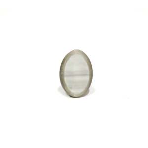 Pierre précieuse naturelle œil-de-chat 6,3 carats, pierre brute polie jaune-vert doré, taille ovale, effet lumineux magnifique - Product Image 2