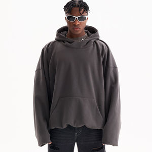 เสื้อกันหนาวมีฮู้ดแบบสวมหัวทรงหลวมพอดีตัวแนวสตรีทโอเวอร์ไซส์สำหรับผู้ชายผ้าคอตตอน100% ลำลองใส่ได้ทั้งชายและหญิง - Product Image 1