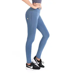 Kualitas Tinggi Oem Ukuran Besar Pinggang Tinggi Denim Ramping Wanita Celana Ketat Skinny Seksi Elastis Pensil Padat Wanita Jeans