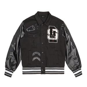 แจ็กเก็ตเบสบอลผ้าซาตินสำหรับผู้ชายเสื้อกีฬาแบบลำลองดีไซน์ใหม่ - Product Image 6