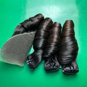 Extensions de cheveux humains vierges bruts non transformés de haute qualité Bounc Curl Cuticule alignée Cheveux humains - Product Image 1