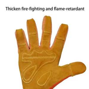 Gants de sécurité pour la lutte contre les incendies, thermiques, respirants, écologiques, résistants au feu, en cuir croûte, compatibles écran tactile - Product Image 4