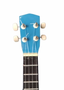 Ukulélé soprano SOLOBEAT de 21 pouces en acajou, 4 cordes, guitare basse acoustique, finition vernie bleue polie, pour débutants et enfants - Product Image 3