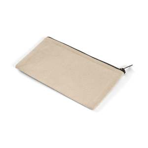 Pochette rectangulaire pratique en jute/toile avec fermeture éclair, 9,25 x 5 pouces, capacité moyenne, sac simple - Product Image 5