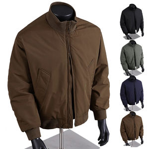 Nouveaux hommes hiver Bomber doudoune épais extérieur coupe-vent soie coquille avant Logo couleur unie décontracté coton rembourré vêtements d'extérieur - Product Image 2