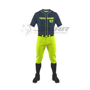 ชุดเสื้อเจอร์ซีย์และกางเกงเบสบอลแบบระเหิดประกอบด้วยชื่อและหมายเลขที่กำหนดเองน้ำหนักเบาตาข่ายระบายอากาศได้ดีเหมาะสำหรับฝึกซ้อม - Product Image 1