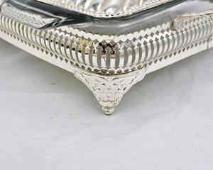 Plat à gratin double en argent plaqué luxe, adapté pour la restauration, la restauration familiale et les occasions spéciales, provenant d'Inde - Product Image 3