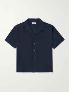 Chemise unie en tissu à manches courtes et col de haute qualité vêtements d'été pour hommes non extensibles - Product Image 2