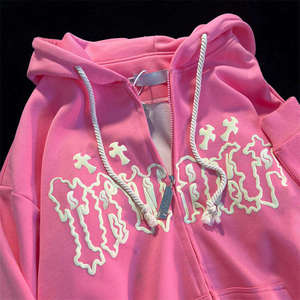 Sudaderas Extra Grandes de Primera Calidad para Mujer, 100% Algodón, Estampado Tie Dye, Manga Larga, Sudadera con Capucha, Atuendo de Invierno - Product Image 3