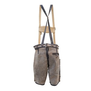 Lederhosen bavarois traditionnel personnalisé pour hommes motif solide de taille moyenne en cuir suédé de boeuf de qualité supérieure avec technique brodée - Product Image 4