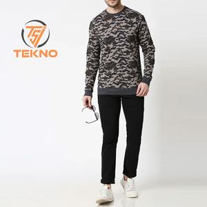 เสื้อฮู้ดสวมหัวแบบลำลองของผู้ชายเสื้อสเวตเชิ้ตผ้าฟลีซคอกลมผ้าคอตตอนลายพื้นสำหรับฤดูหนาว - Product Image 5