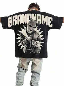 Camiseta negra personalizada 100% algodón camisetas Unisex XOX hombres en blanco de gran tamaño liso negro a granel pesado camiseta de gran tamaño - Product Image 4