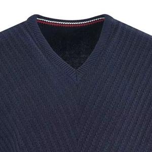 Pull-over brodé ODM pour hommes pulls tricotés 100% coton motif couleur unie entièrement respirant séchage rapide haut d'hiver confort - Product Image 2