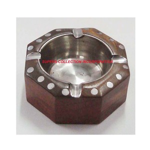 Cendrier rond en bois vente chaude et de haute qualité fait à la main direct OEM vente d'usine pas cher prix rond - Product Image 4