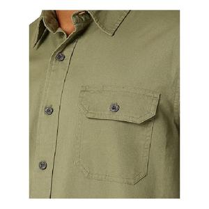 Export Oriented Oversize Stylish Solid Color Stand 100% Cotton <b>Men's</b> <b>Shirt</b> Short Sleeve Pulse Size Best Selling Bangladesh - Product Image 3