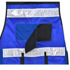 Chaleco de trabajo de alta visibilidad reflectante con logotipo personalizado para construcción de seguridad industrial Ropa exterior de verano con bolsillos personalizados - Product Image 4