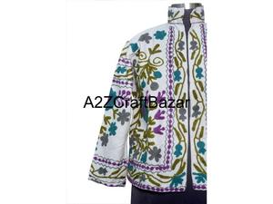 Veste pour femme hiver/printemps/été avec broderie indienne Suzani, motif floral, tissu en coton, rembourrage en coton, cadeau pour elle - Product Image 2