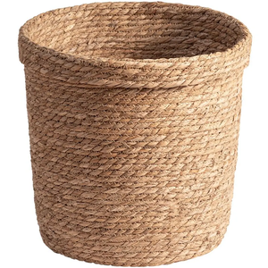 Tienphong ตะกร้าเก็บของเล่นซักผ้าทำมือสไตล์โบโฮสำหรับตกแต่งตะกร้าฟางเก็บเสื้อผ้าสกปรก - Product Image 1