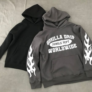 Sudadera con Capucha de Alta Calidad, 100% Algodón, Gruesa, 500GSM, Transpirable, para Invierno, con Diseño de Logotipo Personalizado para Hombre - Product Image 3