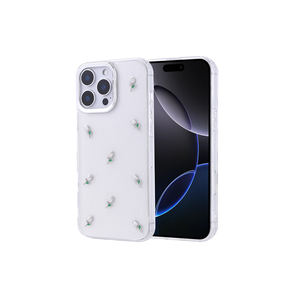 Funda de TPU con Diseño de Airbag a Prueba de Golpes para iPhone 16 Pro Max, Funda Transparente con Patrón de Tulipanes, Funda de Lujo para Teléfono Ins A34 7 Plus - Product Image 1