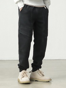 Pantalon de survêtement en maille 100% coton pour homme, nouvelle collection automne-hiver, molletonné, délavé et déchiré, taille élastique, décontracté, à chevilles nouées - Product Image 3