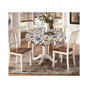 Polyester Linen Blend Tablecloth Waterproof & Washable Design with Tassels and Exquisite Embroidery <b>Table</b> Covers - Product Image 6