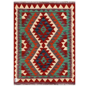 Tapis kilim Maimana Afghanistan 113 x 83 cm pour la décoration intérieure - Product Image 1