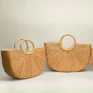 Bolsa de Ratán de Jacinto TUYET DUNG, Cesta de Mimbre Natural, Decoración Floral para Puerta, Regalo, Exhibición Festiva, Hecho en Vietnam - Product Image 6