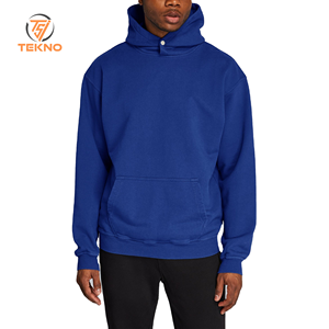 Sudadera con capucha de algodón negro 100% para hombre, patrón sólido bordado, teñido liso, estampado personalizado, sudadera térmica de lana para invierno - Product Image 1