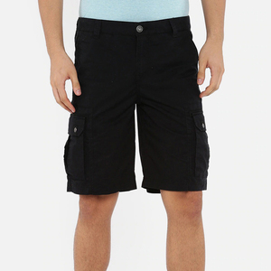 Shorts cargo décontractés d'été pour hommes en toile mi-longue 100% coton uni respirant séchage rapide logo personnalisé haute qualité - Product Image 1