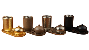 Nuevo estilo moderno soporte de incienso para Ramadán Oriente Medio hogar Mesa decorativa soporte de incienso con tazón Bakhoor quemador Set - Product Image 4