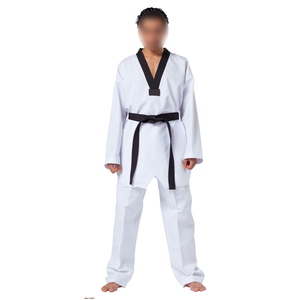 Ropa de artes marciales de lucha en un color sólido más nuevo en talla grande uniforme de taekwondo superventas haga su propio uniforme de Taekwondo - Product Image 2