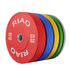 Équipement de fitness haltérophilie <span class=keywords><strong>KG</strong></span> plaques de pare-chocs plaques de poids en <span class=keywords><strong>caoutchouc</strong></span> de couleur disques d'haltères - Product Image 1