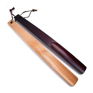 Calzador de Madera al por Mayor con Mango Largo, Reutilizable, Ayuda para Calzarse en el Hogar, Hecho de Bambú, Cuero, Plástico y Latón - Product Image 6