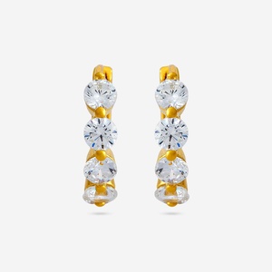 92.5 Sterling <b>Silver</b> Huggie & Drop <b>Earrings</b> Geometric & Trendy <b>Wedding</b> & Party Gift - Product Image 1
