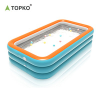 Piscine gonflable pliable en PVC TOPKO adaptée aux enfants et adultes de 1 à 2 personnes Piscine gonflable intérieure extérieure