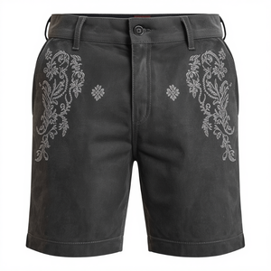 Pantalones Cortos de Cuero Tradicionales de Gamuza Premium, Hechos a Mano y Bordados, para Festivales, del Fabricante - Product Image 3
