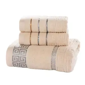 柔软廉价吸水超细纤维织物100% 聚酯浴巾多用舒适浴巾
