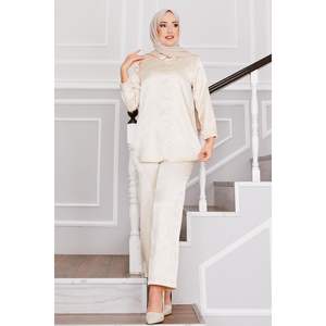 Jacquard para conjunto crema de 2 piezas pantalón doble largo para niños - Product Image 2