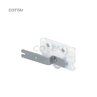 Soporte principal para cortina de 6 ruedas, lado derecho, con broches y accesorios de riel adaptador
