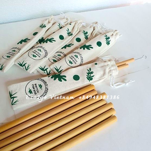 Paille de bambou jumbo réutilisable de haute qualité et logo laser gravé personnalisé du fabricant Eco2go Vietnam - Product Image 4