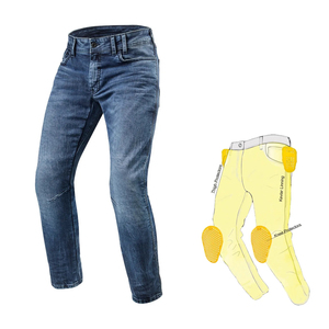 Motorbike Breathable Unisex Jeans Style Racing <b>Pants</b> with CE <b>Pads</b> Protective Gear for Street Riding All Seasons - Product Image 1